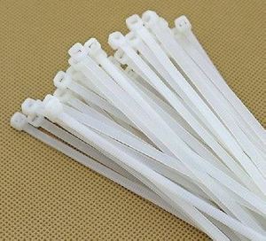 High Quality <b>White</b> Nylon Cable <b>Ties</b> 7.6mm X 450mm Self-Locking and Strong - Product Image 1
