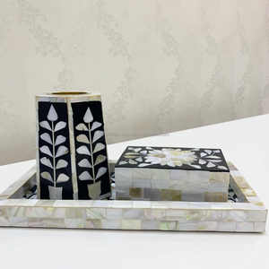 Juego de quemador de incienso con Incrustaciones de nácar resplandor de perlas de lujo Mubkhar árabe para Ramadán, Eid, hogar y regalos de decoración festiva - Product Image 1