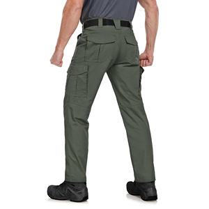 Pantalones de senderismo para hombre, impermeables, elásticos, para caza, casuales, con múltiples bolsillos y cintura con cordón ajustable. - Product Image 2