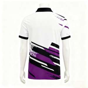 Polo pour homme personnalisé avec fermeture éclair, séchage rapide, manches courtes, imprimé par sublimation, logo frontal, unisexe, OEM - Product Image 4