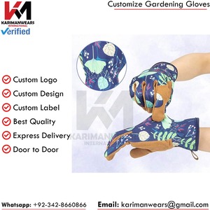 Custom Logo Gardening Gloves Waterproof Fabric Fast Shipping OEM Heavy Duty Gardening Gloves Non <b>Slip</b> Palm Wholesale Price - Product Image 2