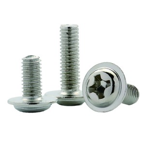 Stainless Steel Round Head Gasket Screw M6 Metric Industrial <b>Fastening</b> Component For Secure Assembly - Product Image 1