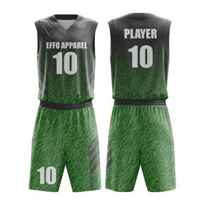 Uniforme de Baloncesto Sublimado EFFO APPAREL, Conjunto sin Mangas con Cuello en V, Absorbente de Humedad, Estampado Azul, Ropa Deportiva Unisex para Adultos - Product Image 3