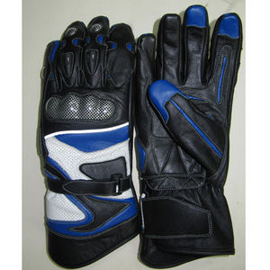 Gants de moto d'hiver personnalisés avec logo, en cuir de vachette de haute qualité, à doigts entiers, fermeture auto-agrippante, unisexe, pour la conduite de moto - Product Image 1