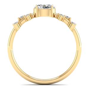 Anillo de compromiso REYES con diamante cultivado en laboratorio HPHT CVD de diseño único en oro sólido de 14K 18K, certificado IGI, joyería fina para mujer - Product Image 4