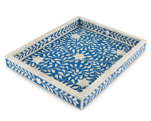 Bandeja de incrustaciones de hueso de diseño rectangular Vintage moderno personalizado de alta calidad platos de inserción exclusivos para uso en fiestas Color de tamaño hecho a mano - Product Image 2