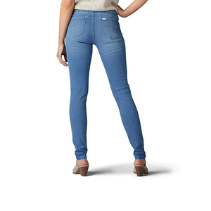 Pantalones vaqueros de mujer al por mayor con dobladillo sin rematar, cintura alta, de mezclilla, con borde deshilachado personalizado, desgastados, de pierna ancha - Product Image 4