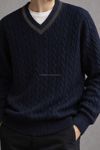 Wholesales Winter Acrylic V-neck <b>Long</b> Sleeved <b>Cardigan</b> Sweater Quick Dry Thickened OEM <b>Men</b> - Product Image 4
