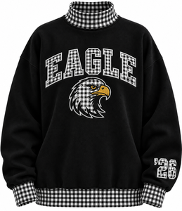 Premium Quality Women Oversized <b>Mock</b> Neck Sweatshirt 100% Cotton Soft Custom Logo Printing Drop Shoulder Pullover - Product Image 1