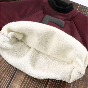 Sudadera con Capucha Color Borgoña para Niños, con Estampado de Letras, Bolsillo Frontal, Unisex, para Todas las Temporadas, Antiencogimiento, Top para Bebés - Product Image 3