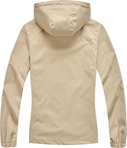 ผู้ผลิตเสื้อแจ็คเก็ตกันลมแบบ OEM สีสันตัดกัน เสื้อแจ็คเก็ตกันลมสำหรับผู้หญิง น้ำหนักเบา สำหรับเล่นกีฬา กันน้ำ มีฮู้ด - Product Image 6