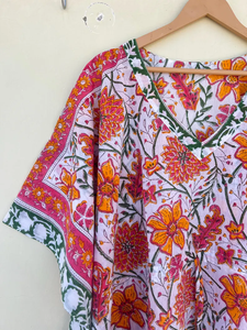 Bata Kimono de Algodón 100% para Mujer con Estampado Digital de Dibujos Animados, Camisón de Verano Hecho a Mano ODM con Cuello en V, Cintura Elástica y Largo hasta la Rodilla - Product Image 5