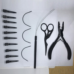 Hair Extension Tool <b>Kit</b> with Pliers for Micro Ring <b>Bead</b> Installation Removal and Loop Threader for Extensions - Product Image 1