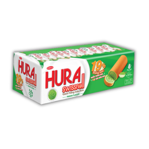 Rouleau suisse Hura Demi saveur riz vert 360g, gâteau à la crème de riz vert moelleux, prix compétitif, exportation en gros - Product Image 1