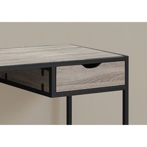 Escritorio de Computadora Moderno y Contemporáneo de 42 Pulgadas para Oficina en Casa, Laminado Marrón con Cajón de Almacenamiento de Metal Negro, Estación de Trabajo para Laptop - Product Image 3