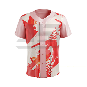 Professional Style Baseball Jersey for Teams-Classic Uniform Custom Team Name Short Sleeves <b>Button</b> Front Closure 100% Polyester - Product Image 1