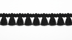 Petite frange en coton à pompons pour rideaux, vêtements, ameublement et couture décorative - Product Image 1