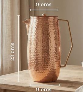 Ensemble de carafes en cuivre pour une expérience culinaire haut de gamme, ensemble de service d'eau en métal avec verres, vaisselle de table durable et réutilisable - Product Image 6