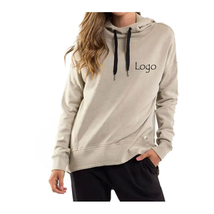 Sweat-shirt à capuche ample pour femme, coupe courte, manches longues, pull oversize - Product Image 4