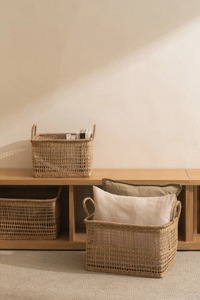 Set Of 3 <b>Rectangular</b> Seagrass <b>Basket</b> with Handles Handmade Storage <b>Basket</b> Wholesale eco-friendly Made in Viet Nam - Product Image 3