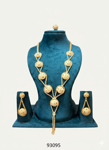 MOLL JEWELLERS - Juego de Collar y Pendientes de Lujo con Hojas en Capas de Oro de 24k, Anillo de Circonita, Joyería de Diseño para Mujer, Joyería de Boda - Product Image 3