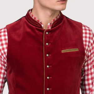 Chaleco Bávaro Tradicional Alemán para Hombre de la Mejor Calidad, Reversible, Transpirable, Estilo Casual Elegante, Ropa de Exterior para Festivales de Otoño - Product Image 3