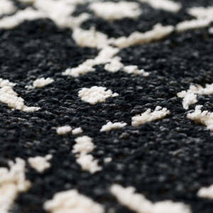 Tapis en laine marocaine tissé charbon de bois abstrait moderne PihueCreations217 pour salon et chambre à coucher tapis et ensembles - Product Image 2