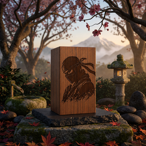 Wooden <b>Memorial</b> Urn Custom Engraved Cremation Keepsake <b>Box</b> Rustic Decorative Tribute Case for Remembrance - Product Image 4