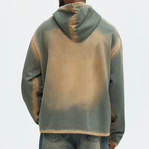 Sudadera con Capucha Extra Grande para Hombre, Estilo Vintage, Lavada con Piedras, Ecológica, de Felpa 100% Algodón, 430/450 Gsm, para Invierno - Product Image 2