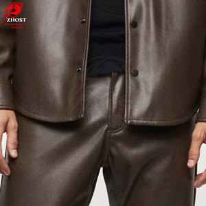 Fashion <b>Leather</b> <b>Pants</b> Soft <b>Leather</b> Material Modern Fit Stylish For Streetwear Casual Outfits And Apparel Clothing - Product Image 4