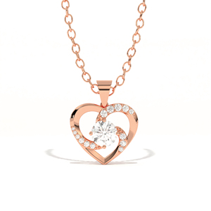 Pendentif Cœur Plaqué Or 18K Aarinya avec Diamant Taille Brillant Certifié IGI, Bijou Cadeau pour Femme pour Fiançailles et Fêtes - Product Image 6