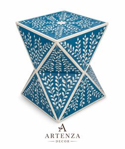 Artenza Decor - Soporte Redondo para Pastel con Incrustaciones de Hueso, Pedestal Floral para Postres, Soporte Decorativo Negro para Servir en Mesa de Fiesta - Product Image 3