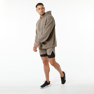 Sweat à capuche zippé décontracté surdimensionné respirant pour homme, personnalisable, grande taille, vierge, éco-responsable, pour l'extérieur - Product Image 5