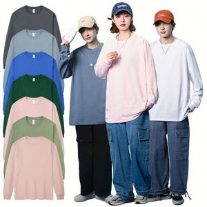 Sweat-shirt à col rond en gros, personnalisable avec logo, en jersey 100% coton tricoté, couleur unie, à manches longues, pour homme - Product Image 1