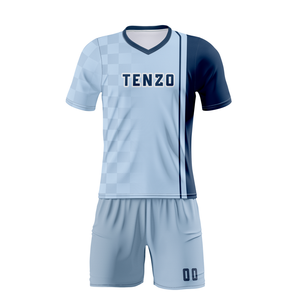 Uniformes de fútbol personalizados 2025, impresión Digital, ropa de equipo ODM, tendencia de secado rápido, transpirable, con cuello en V, Conjunto de camiseta de fútbol 100% - Product Image 6