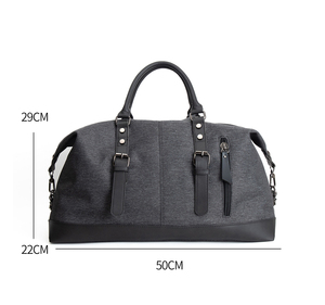 Leather <b>Weekender</b> <b>Bag</b> <b>With</b> <b>Shoe</b> <b>Compartment</b> Zipper Closure Travel <b>Weekender</b> <b>Bag</b> Black <b>Weekender</b> <b>Bag</b> Travel <b>Weekender</b> <b>Bag</b> - Product Image 6