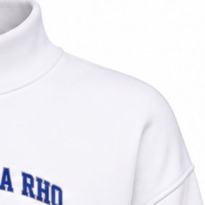 Sudadera de cuello alto para mujer Sigma Gamma Rho, blanca, con gráfico de hermandad griega, jersey de manga larga, estilo casual universitario y urbano - Product Image 3