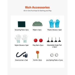 Stazione di lavaggio per cani in acciaio inossidabile da 34 pollici con rubinetto caldo/freddo, doccetta, vasca per toelettatura animali, scaffale portaoggetti, design tutto in uno senza bisogno di piegarsi - Product Image 6