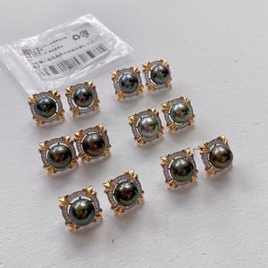 Pendientes de Plata de Ley 925 con Perla Negra Natural de 11-12 mm, con Acabado Liso, Alta Calidad, Visibles, Delicados y Elegantes - Product Image 3