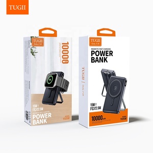 TUGII 10000mAh Funcional con cable Tipo C Cable Entrada y salida Fuerte magnético Inalámbrico 15W Banco de energía de carga rápida - Product Image 6