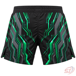 Custom Emerald Circuit MMA Fight <b>Shorts</b> <b>Grappling</b> <b>Shorts</b> Manufacturer OEM ODM Sublimated Training Sportswear - Product Image 4