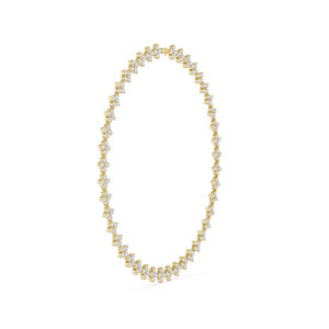 Collar de Boda de Oro Blanco de 14k con Diamante Cultivado en Laboratorio, Redondo, para Mujer |   Diamante Cultivado Nuevo - Product Image 6