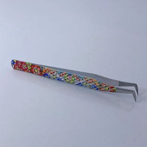 Pince à épiler professionnelle en acier inoxydable pour cils, applicateur de précision pour extensions de cils, outil d'isolation pour salon de beauté et maquillage - Product Image 1