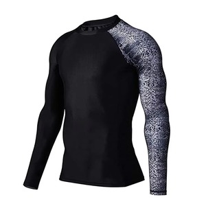 Camiseta de Compresión Deportiva para Hombre con Logotipo Personalizado, Manga Larga, Transpirable, Ecológica, Protección Solar UPF50+, 300g, Secado Rápido, Poliéster/Nailon - Product Image 6