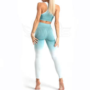 Diseña Tu Propio Conjunto de Yoga para Mujer, de Alta Calidad, Transpirable, de Spandex/Nylon, 2 Piezas, Ropa Deportiva para Gimnasio, Opciones Personalizadas en Venta - Product Image 2