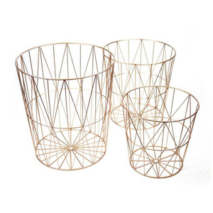 Modern Wire Metal Fruit Bowl <b>Basket</b> with Anti-Corrosion Coating for Home and Commercial Use - Product Image 1