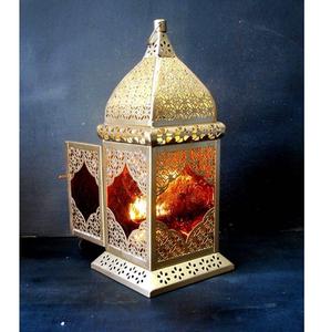 Farol Colgante de Diseño Árabe, Decoración para el Hogar, Farol Colgante Marroquí de Vidrio Multicolor para Decoración del Hogar - Product Image 1