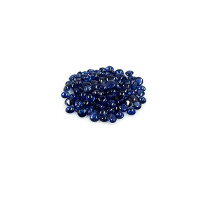 Zafiro Azul Natural de Madagascar Sin Tratar, Cabujón Calibrado Redondo de 4.5mm, Gema de Zafiro Azul Natural Facetada Suelta - Product Image 3