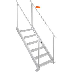 Scaletta Regolabile per Pontone 43FT-51FT, Capacità di Carico 500 Libbre, 6 Gradini, in Lega di Alluminio, Accessori a Doppio Componente - Product Image 3