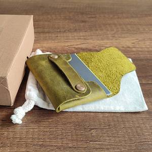 Handmade No Stitch Leather <b>Wallet</b> Minimalist Slim Card Case Genuine Leather Stitchless <b>RFID</b> <b>Blocking</b> Men Gift SLW-0032 - Product Image 3